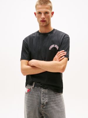 Tommy Jeans Garment-Dyed Slub T-Shirt, Black
