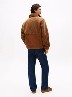 Tommy Jeans Mixed Media Teddy Jacket | Tommy Hilfiger