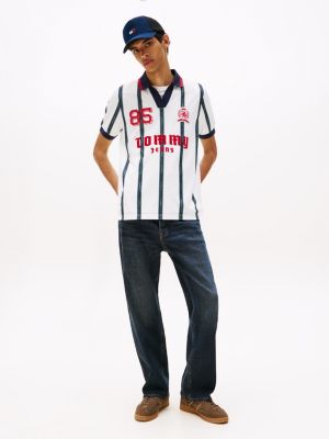 Tommy Jeans Striped Logo Interlock Polo | Tommy Hilfiger