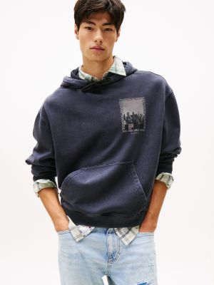 Tommy Jeans NYC Photo Graphic Hoodie, Washed Black