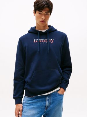 Tommy Jeans Colorblock Logo Hoodie, Dark Night Navy