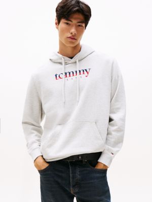Tommy Jeans Colorblock Logo Hoodie, Light Grey Heather