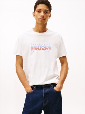 Tommy Jeans 1985 Stripe Graphic T-Shirt, Ecru