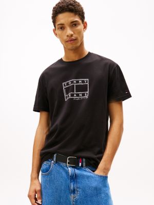 Tommy Jeans Flag Logo T-Shirt, Black