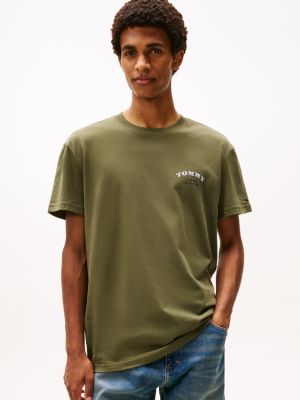 Tommy Jeans Repeat Logo T-Shirt, Dark Greenery