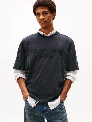 Tommy Jeans Garment-Dyed T-Shirt, Black