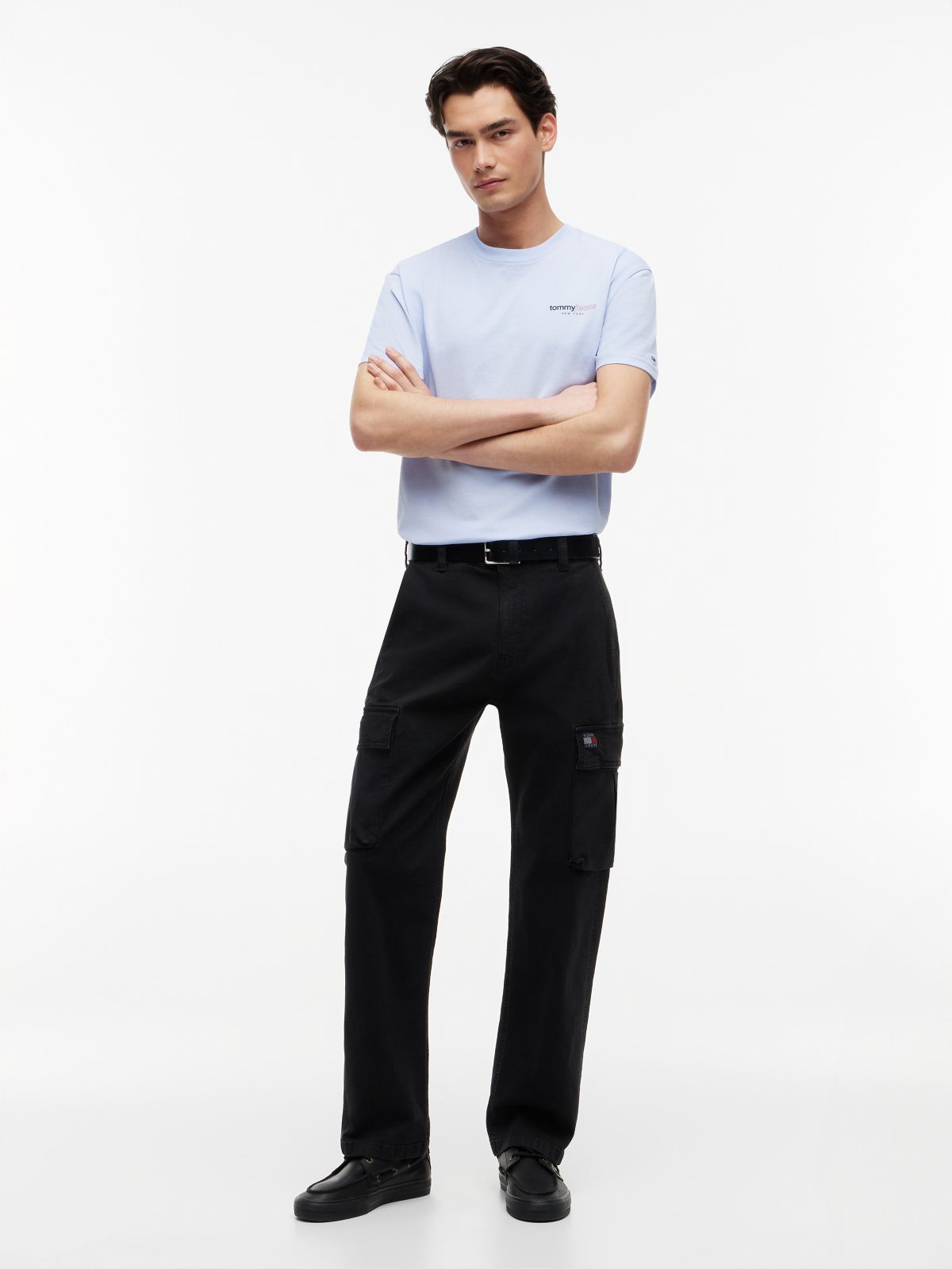 Tommy Jeans Straight Cargo Pant — Black