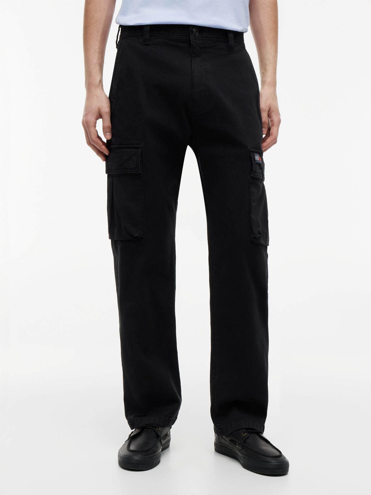 Tommy Jeans Straight Cargo Pant — Black
