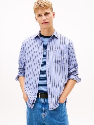 Tommy Jeans Relaxed Stripe Shirt, Nordic Iris Stripe