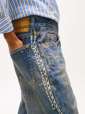 Мужские джинсы Tommy Hilfiger Tommy Jeans Chain-Print Relaxed Jean — фото 4