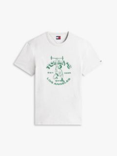 Tommy Jeans Weightlifter Logo T-Shirt — Ice Grey Heather 5