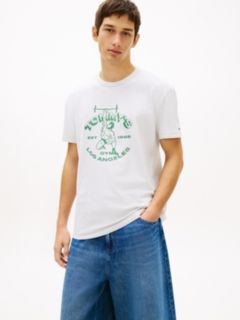 Tommy Jeans Weightlifter Logo T-Shirt — Ice Grey Heather 1