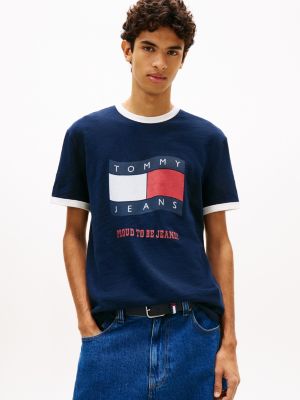 Tommy Jeans Wavy Flag Ringer T-Shirt