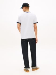 Tommy Jeans Wavy Flag Ringer T-Shirt — Ice Grey Heather 4