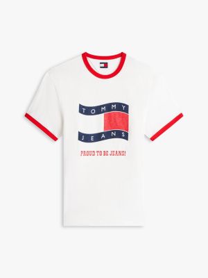 Мужские футболки Tommy Hilfiger Tommy Jeans Wavy Flag Ringer T-Shirt — фото 5