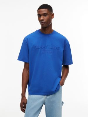 Tommy Jeans Distressed Logo T-Shirt, Providence Blue