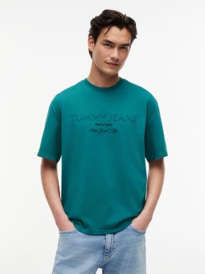 Tommy Jeans Distressed Logo T-Shirt, Polar Teal