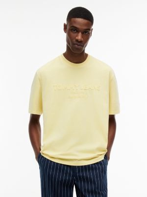 Tommy Jeans Distressed Logo T-Shirt, Citronella
