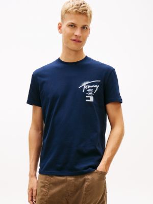 Tommy Jeans Spray Paint Logo T-Shirt, Navy