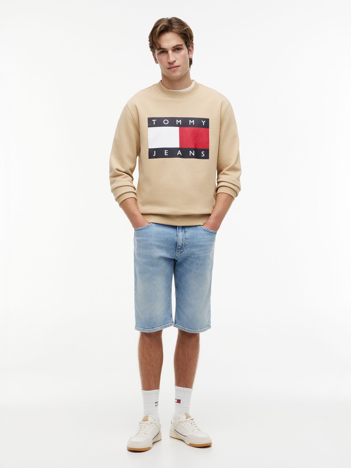 Tommy Jeans Big Flag Logo Sweatshirt — Gentle Gold