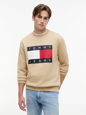 Tommy Jeans Big Flag Logo Sweatshirt, Gentle Gold