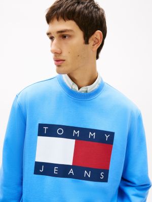 Tommy Jeans Big Flag Logo Sweatshirt, Blue Twilight