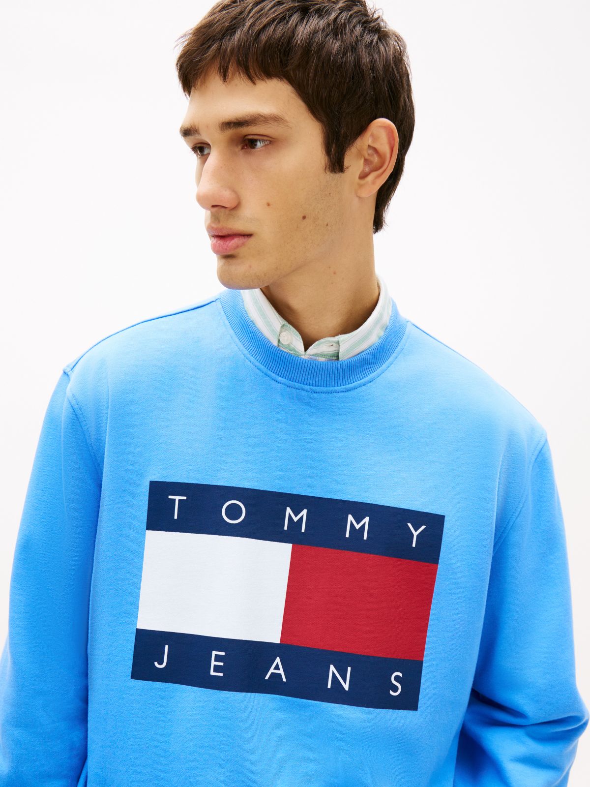 Tommy Jeans Big Flag Logo Sweatshirt — Blue Twilight