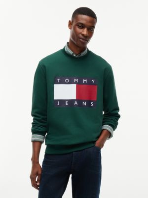 Tommy Jeans Big Flag Logo Sweatshirt, Velvet Green