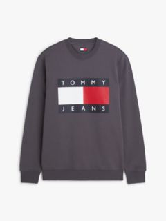 Tommy Jeans Big Flag Logo Sweatshirt — Washed Black 5