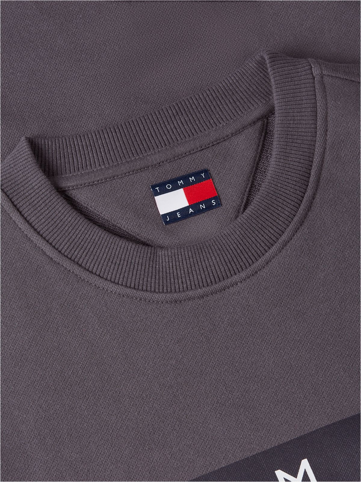 Tommy Jeans Big Flag Logo Sweatshirt — Washed Black