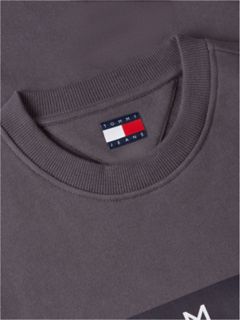 Tommy Jeans Big Flag Logo Sweatshirt — Washed Black 6