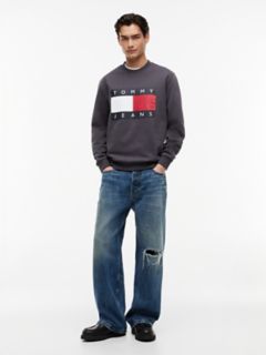 Tommy Jeans Big Flag Logo Sweatshirt — Washed Black 2