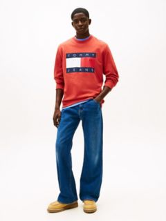 Tommy Jeans Big Flag Logo Sweatshirt — Terracotta Red 2