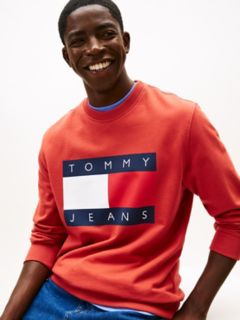 Tommy Jeans Big Flag Logo Sweatshirt — Terracotta Red 3