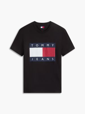 Мужская футболка Tommy Jeans Big Flag Logo, цвет: Чёрный — фото 5