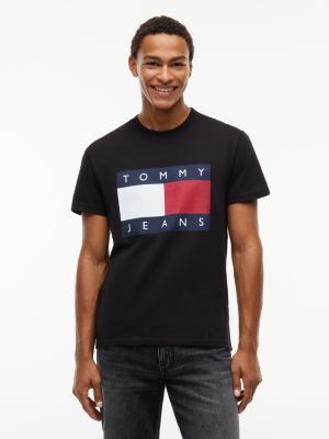 Tommy Jeans Big Flag Logo T-Shirt, Black