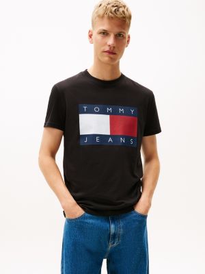 Tommy Jeans Big Flag Logo T-Shirt, Black