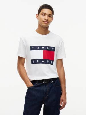 Tommy Jeans Big Flag Logo T-Shirt, Ecru