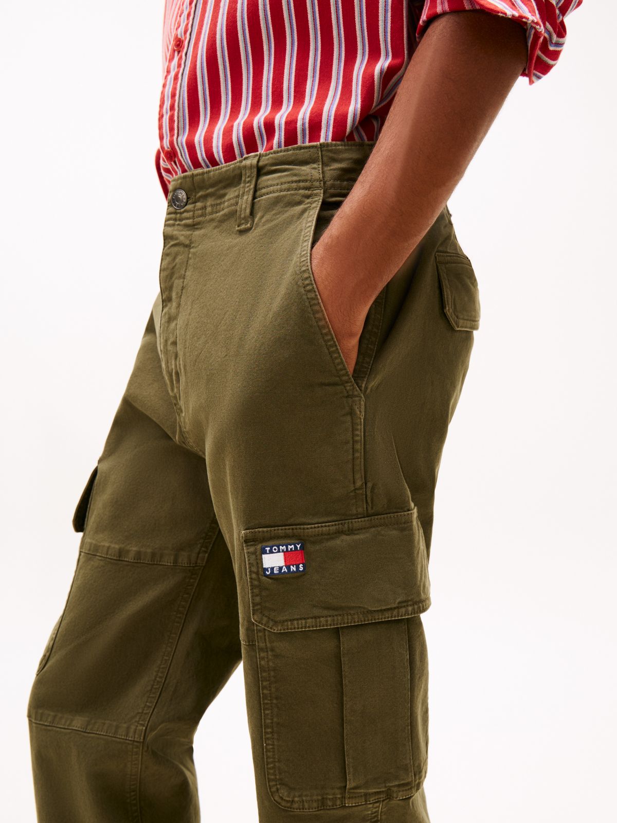 Tommy Jeans Tapered Cargo Pant — Dark Greenery