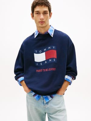 Tommy Jeans Wavy Flag Logo Sweatshirt, Navy