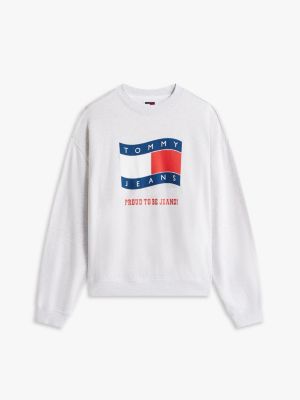 Мужская толстовка Tommy Jeans Wavy Flag Logo, цвет: Ледяной серый меланжевый — фото 5