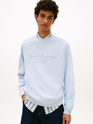 Tommy Jeans Logo Garment-Dyed Sweatshirt, Sweet Blue