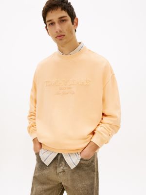 Tommy Jeans Logo Garment-Dyed Sweatshirt, Faded Sun Kiss