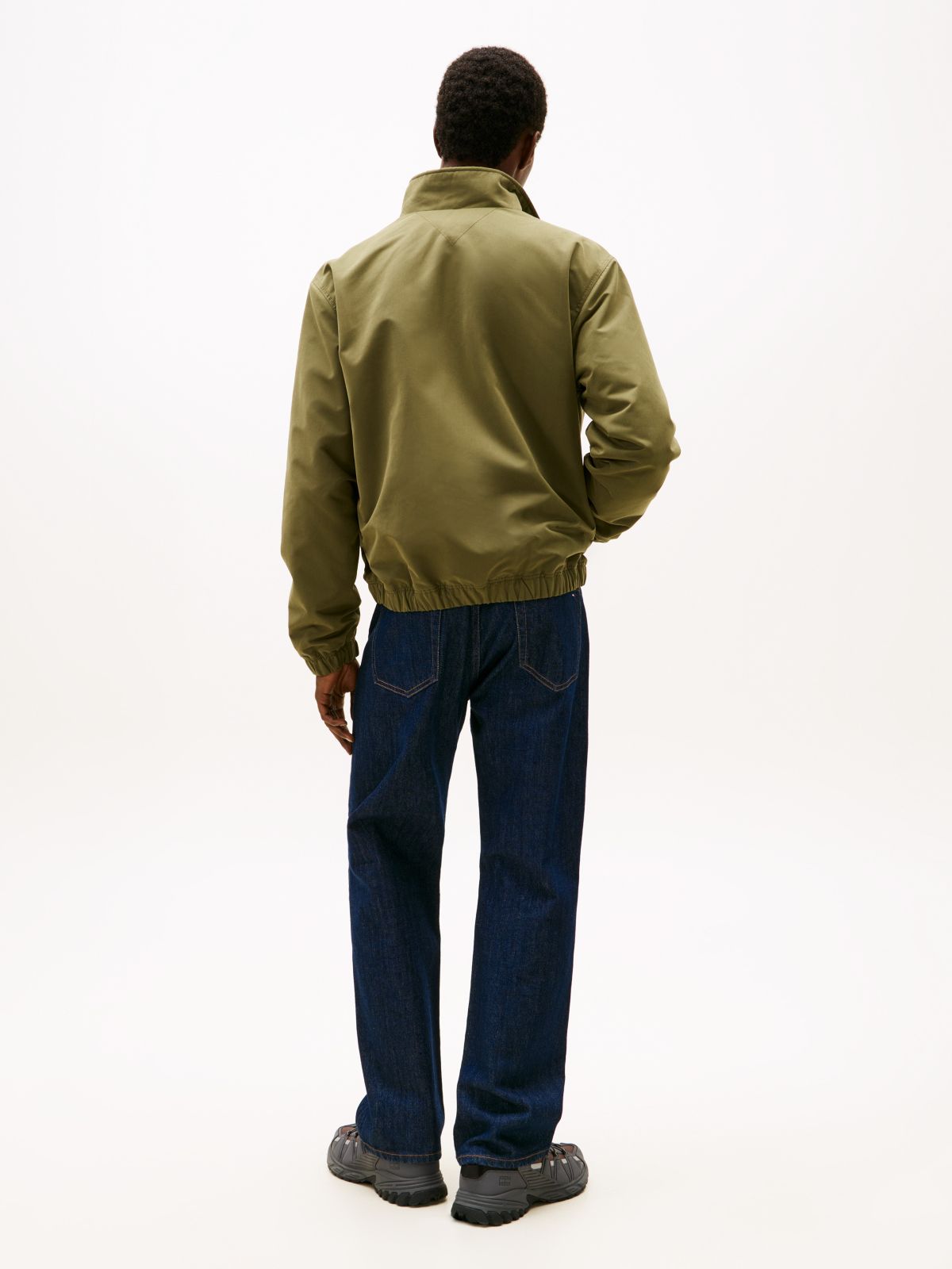 Tommy Jeans Water-Repellent Zip Jacket — Dark Greenery