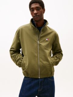 Tommy Jeans Water-Repellent Zip Jacket — Dark Greenery 1