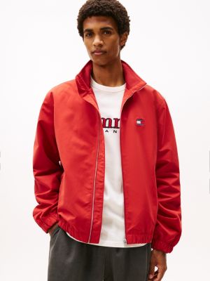 Tommy Jeans Water-Repellent Zip Jacket, Terracotta Red