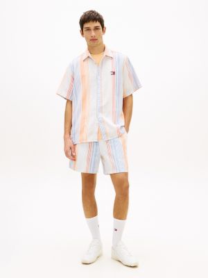 Tommy Jeans Striped Dobby Short, Ancient White/Multi Stripe