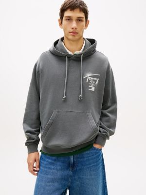 Tommy Jeans Spray Paint Logo Hoodie, Black