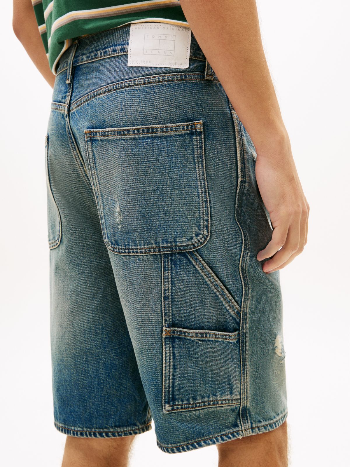 Tommy Jeans Relaxed Denim Utility Short — Medium Wash Denim