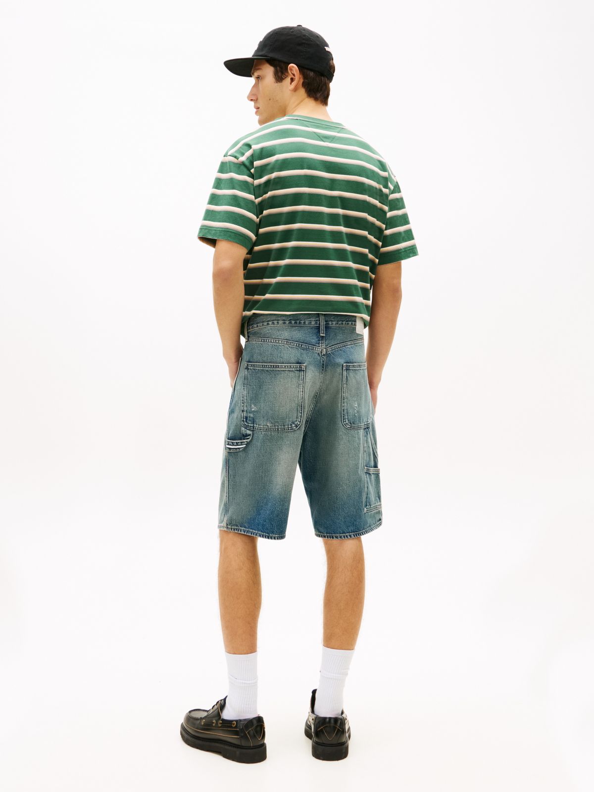 Tommy Jeans Relaxed Denim Utility Short — Medium Wash Denim